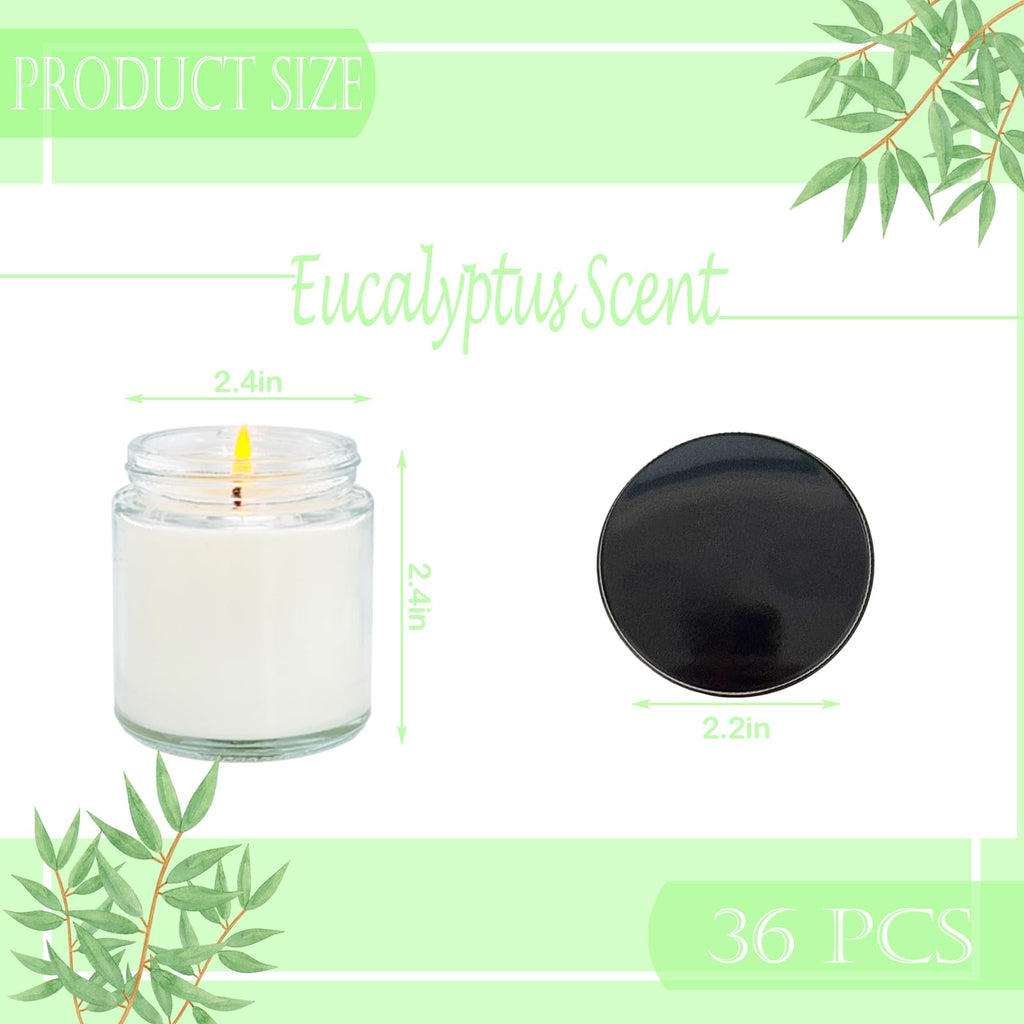 24 Pcs 4 Oz Mini White Soy Candles,Lavender Scented Candles Set,Bulk Aromatherapy Candle,Great Stress Relieving Scented Candle for Girls as a Gift for Birthdays, Weddings and More!