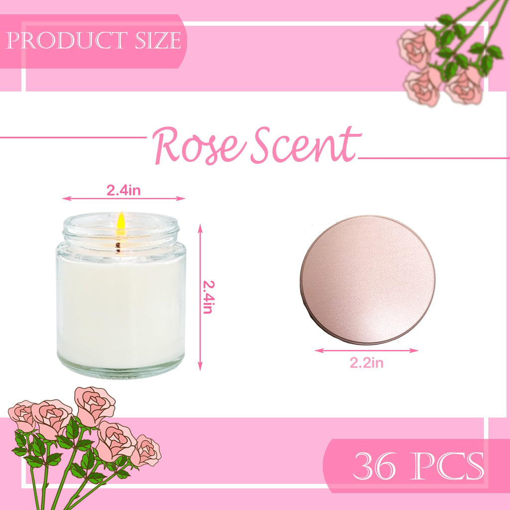 24 Pcs 4 Oz Mini White Soy Candles,Lavender Scented Candles Set,Bulk Aromatherapy Candle,Great Stress Relieving Scented Candle for Girls as a Gift for Birthdays, Weddings and More!