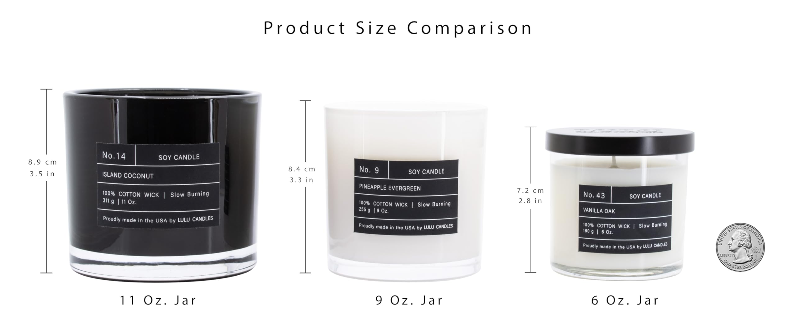 Lulu Candles | Vanilla Oak | Luxury Scented Soy Jar Candle | Hand Poured in The USA | Highly Scented & Long Lasting- 9 Oz.