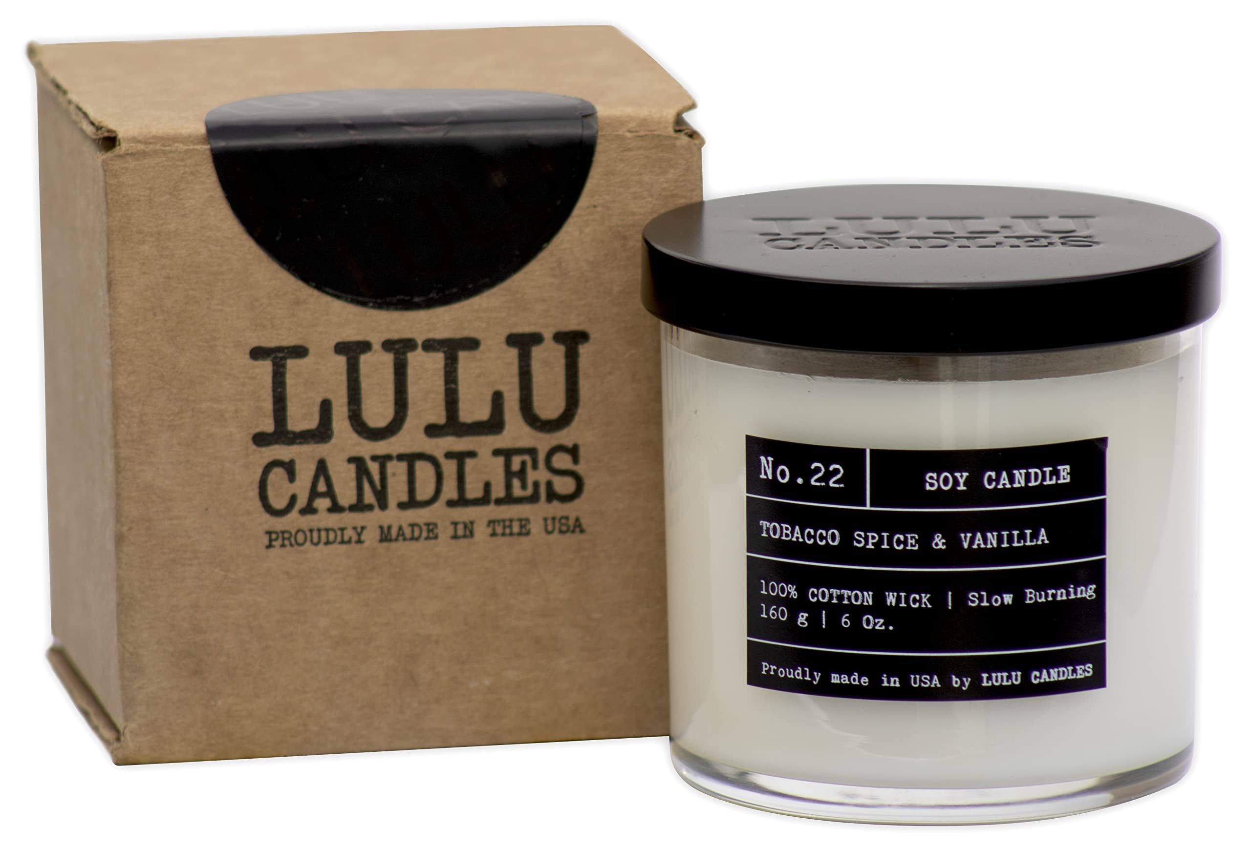 Lulu Candles | Vanilla Oak | Luxury Scented Soy Jar Candle | Hand Poured in The USA | Highly Scented & Long Lasting- 9 Oz.