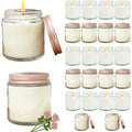 24 Pcs 4 Oz Mini White Soy Candles,Lavender Scented Candles Set,Bulk Aromatherapy Candle,Great Stress Relieving Scented Candle for Girls as a Gift for Birthdays, Weddings and More!