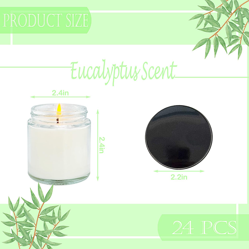 24 Pcs 4 Oz Mini White Soy Candles,Lavender Scented Candles Set,Bulk Aromatherapy Candle,Great Stress Relieving Scented Candle for Girls as a Gift for Birthdays, Weddings and More!