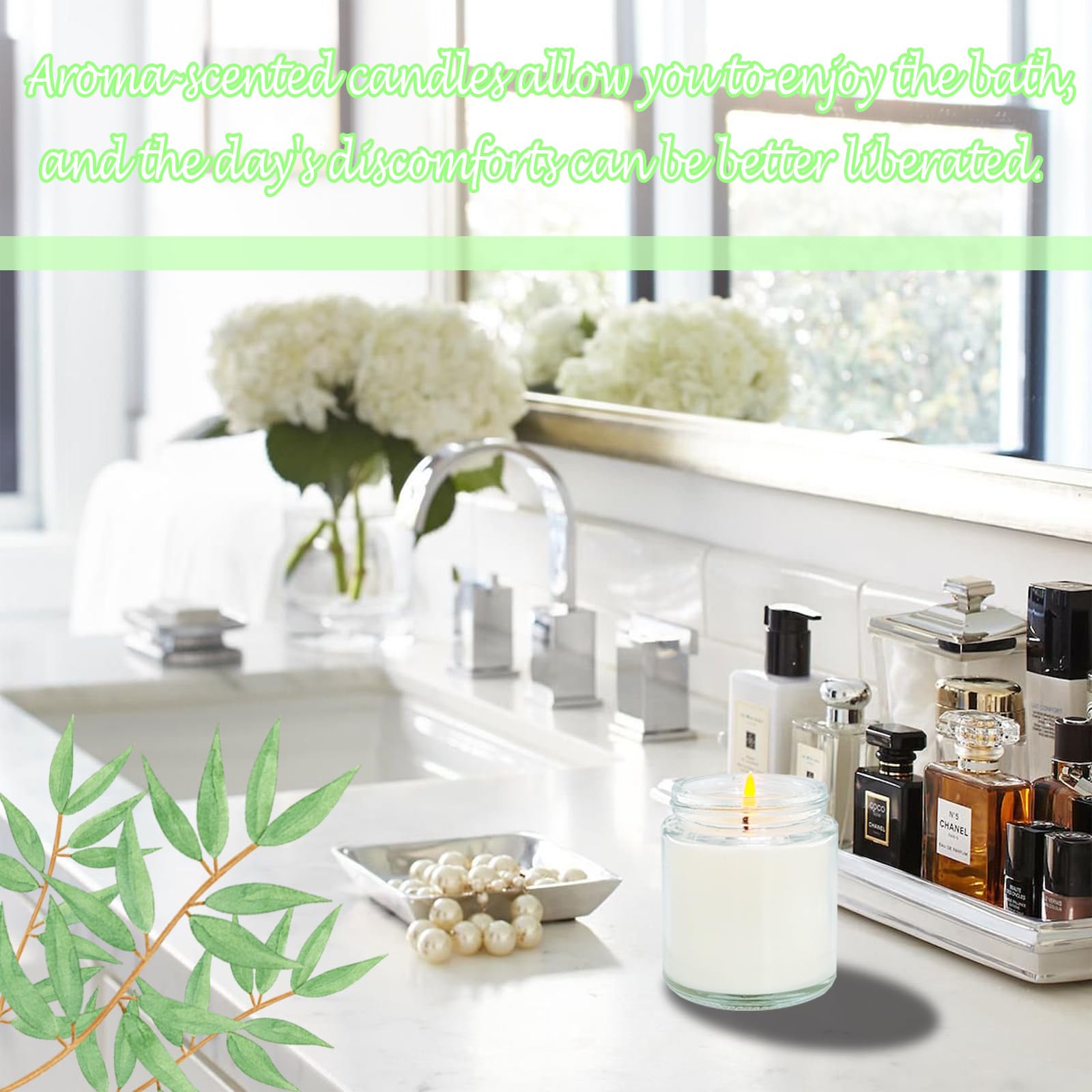 24 Pcs 4 Oz Mini White Soy Candles,Lavender Scented Candles Set,Bulk Aromatherapy Candle,Great Stress Relieving Scented Candle for Girls as a Gift for Birthdays, Weddings and More!