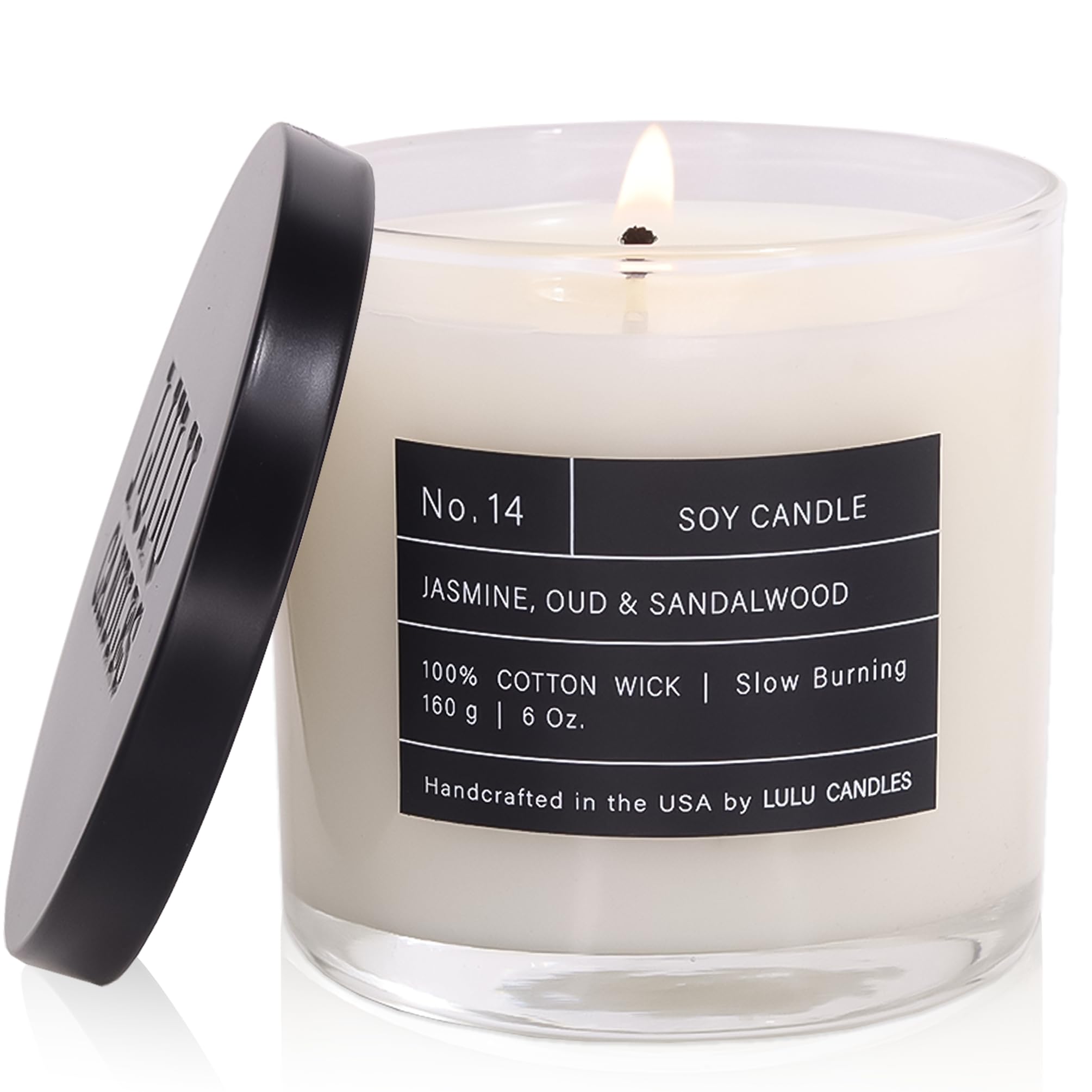 Lulu Candles | Vanilla Oak | Luxury Scented Soy Jar Candle | Hand Poured in The USA | Highly Scented & Long Lasting- 9 Oz.