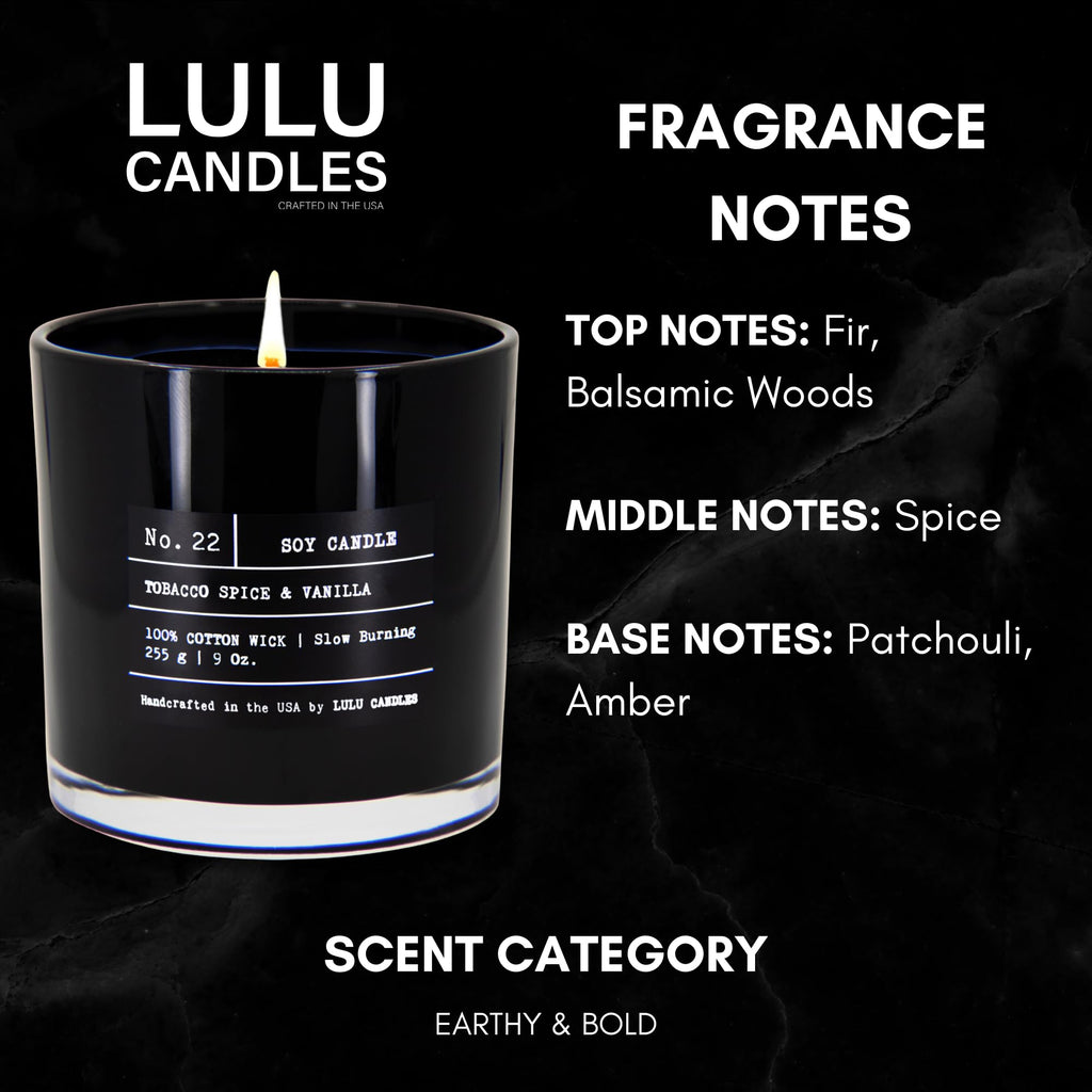 Lulu Candles | Vanilla Oak | Luxury Scented Soy Jar Candle | Hand Poured in The USA | Highly Scented & Long Lasting- 9 Oz.