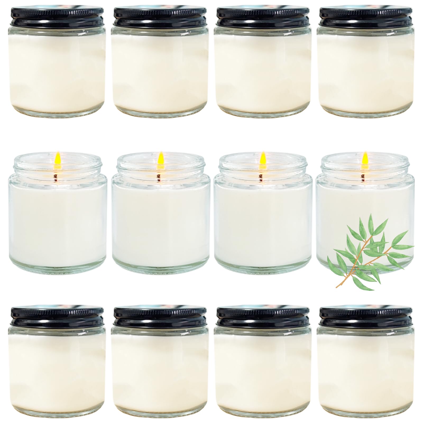 24 Pcs 4 Oz Mini White Soy Candles,Lavender Scented Candles Set,Bulk Aromatherapy Candle,Great Stress Relieving Scented Candle for Girls as a Gift for Birthdays, Weddings and More!