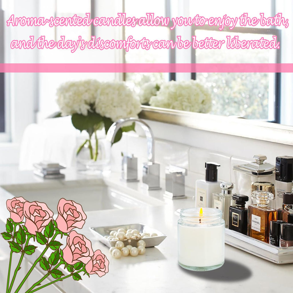 24 Pcs 4 Oz Mini White Soy Candles,Lavender Scented Candles Set,Bulk Aromatherapy Candle,Great Stress Relieving Scented Candle for Girls as a Gift for Birthdays, Weddings and More!