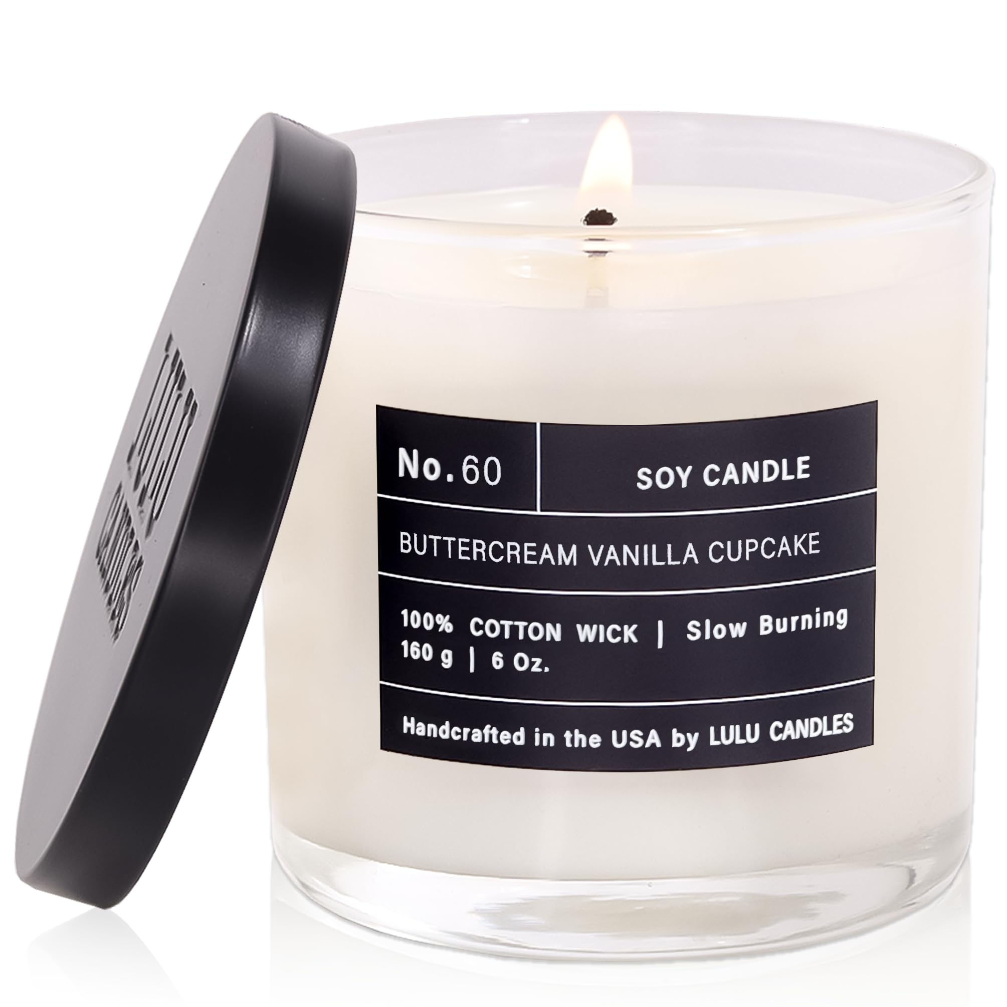 Lulu Candles | Vanilla Oak | Luxury Scented Soy Jar Candle | Hand Poured in The USA | Highly Scented & Long Lasting- 9 Oz.