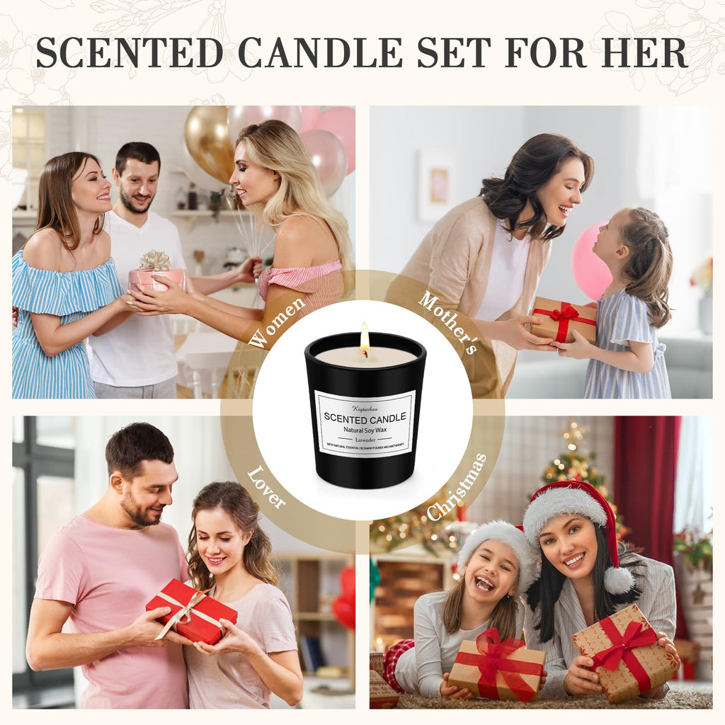 12 Pack Scented Candles Gifts Set for Women and Men, Candles for Home Scented, Natural Soy Wax 180H Long Burning, Aromatherapy Candle Bulk Gift Set for Women Christmas Birthday Thanksgiving Mother