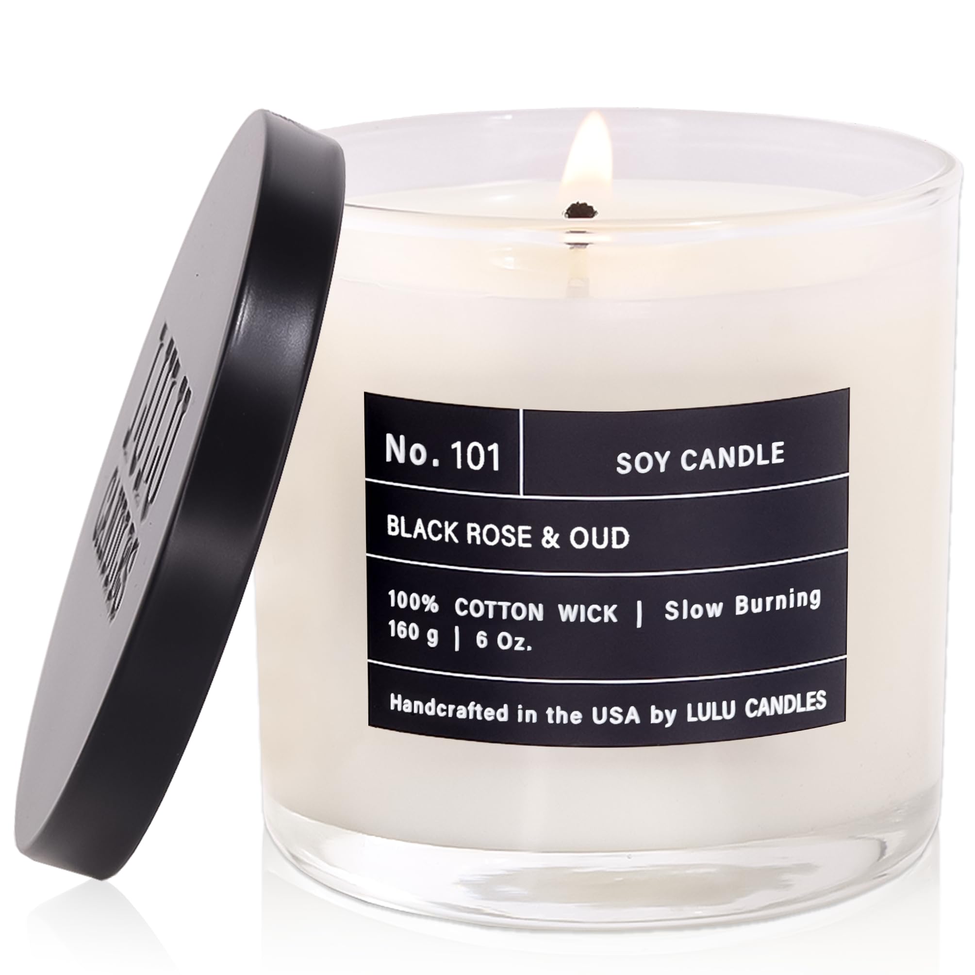 Lulu Candles | Vanilla Oak | Luxury Scented Soy Jar Candle | Hand Poured in The USA | Highly Scented & Long Lasting- 9 Oz.