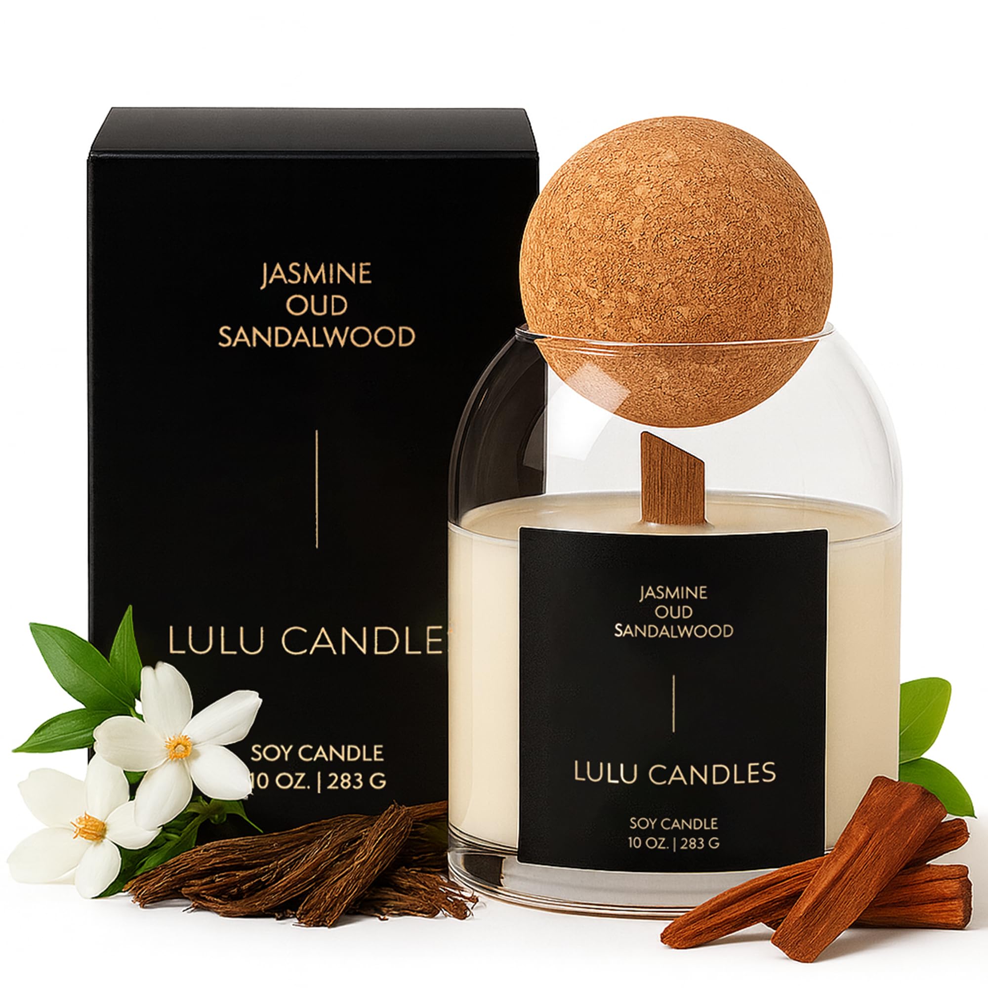 Lulu Candles | Vanilla Oak | Luxury Scented Soy Jar Candle | Hand Poured in The USA | Highly Scented & Long Lasting- 9 Oz.