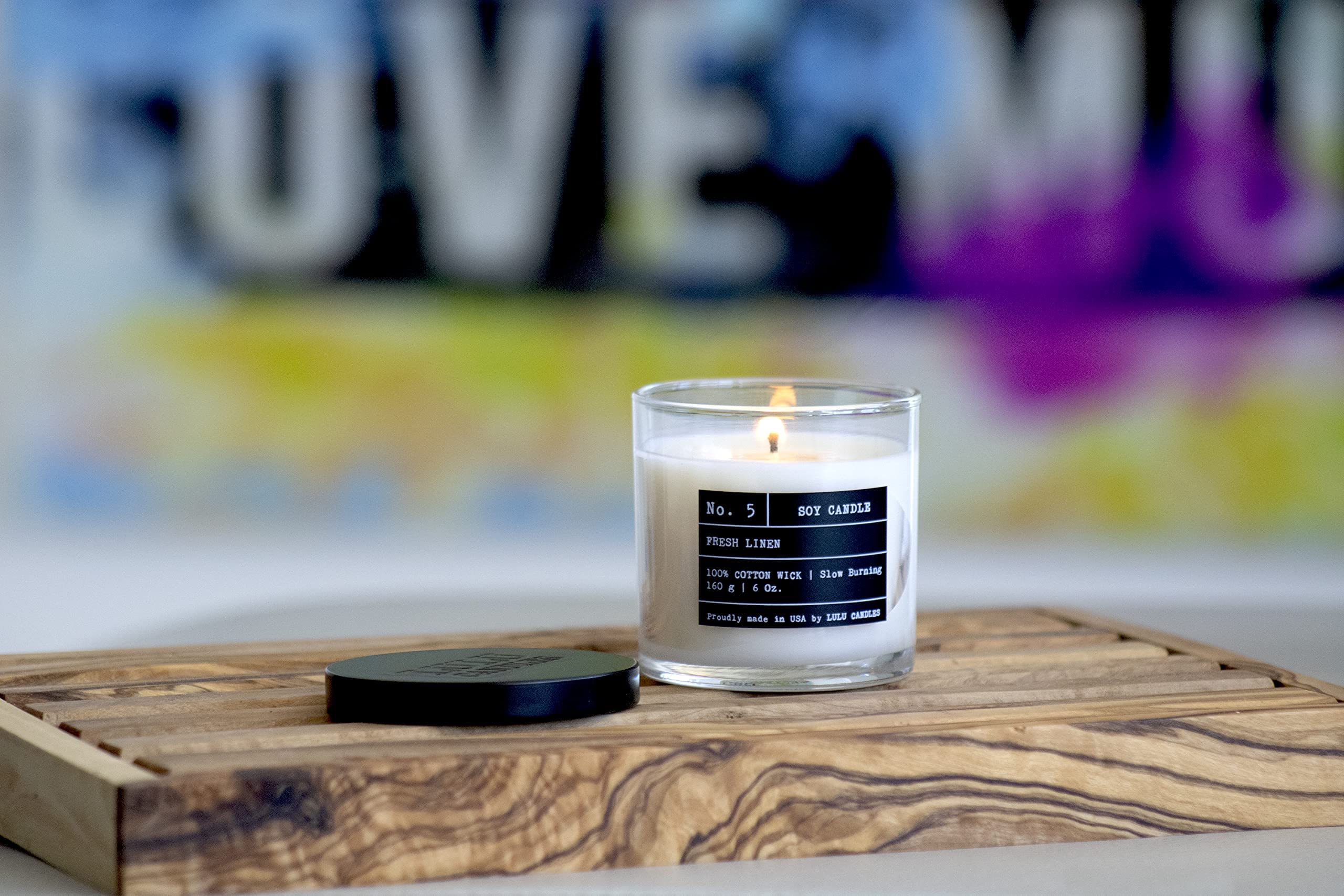 Lulu Candles | Vanilla Oak | Luxury Scented Soy Jar Candle | Hand Poured in The USA | Highly Scented & Long Lasting- 9 Oz.