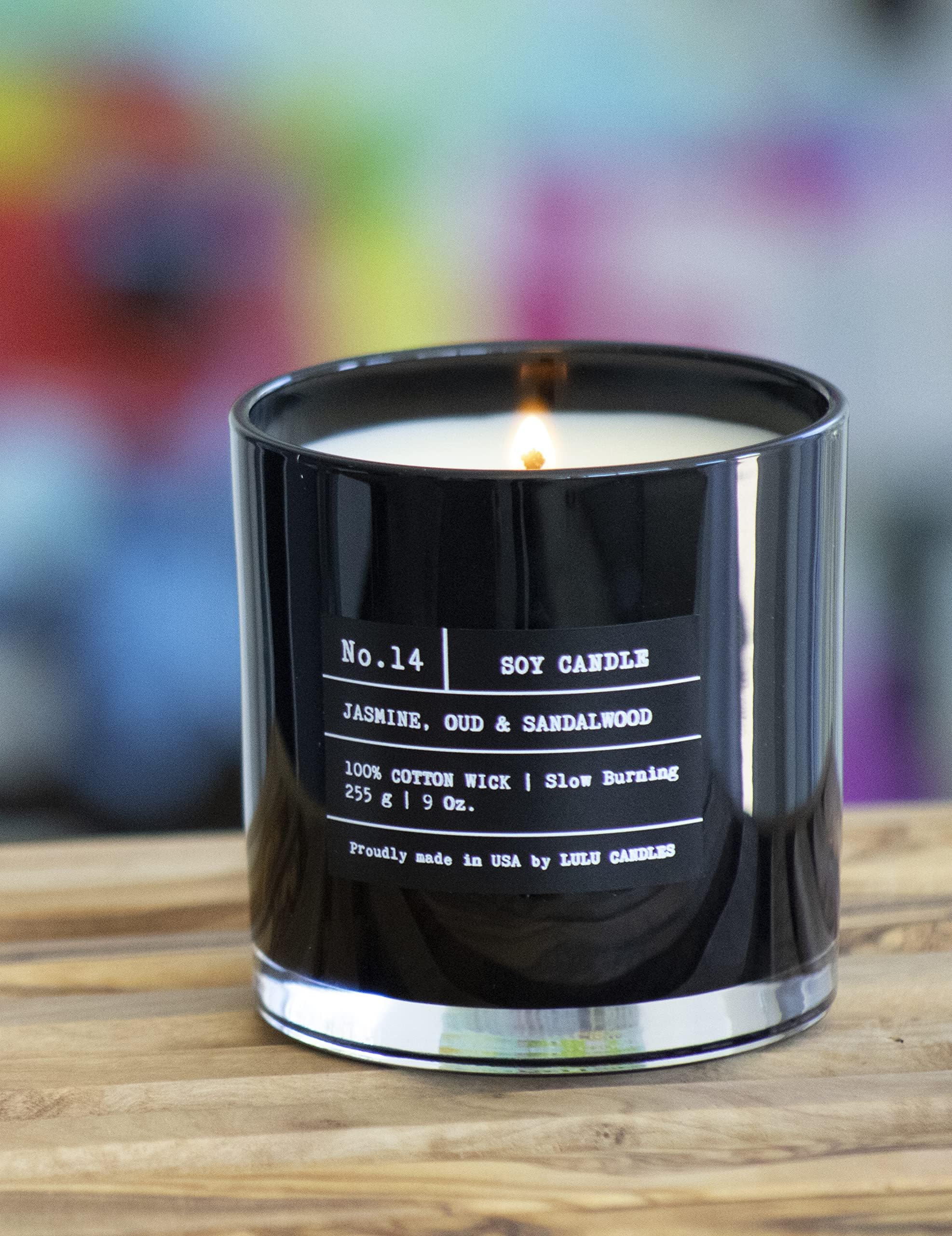 Lulu Candles | Vanilla Oak | Luxury Scented Soy Jar Candle | Hand Poured in The USA | Highly Scented & Long Lasting- 9 Oz.